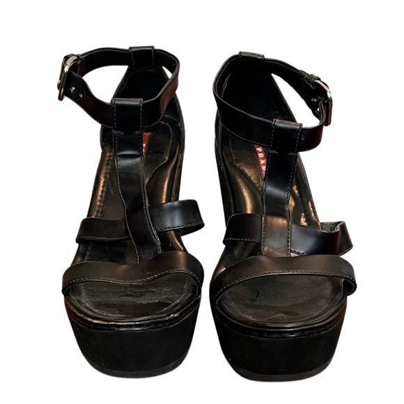 Prada Leather T-Strap Sandal - Picture 1 of 4